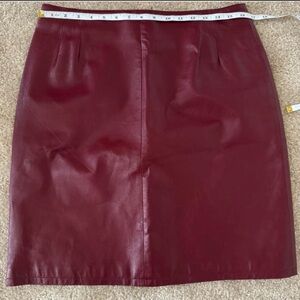 Clio Leather Midi Skirt